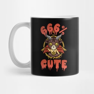 666% Cute - Satanic Chibi Anime Goat Head Baphomet Mug